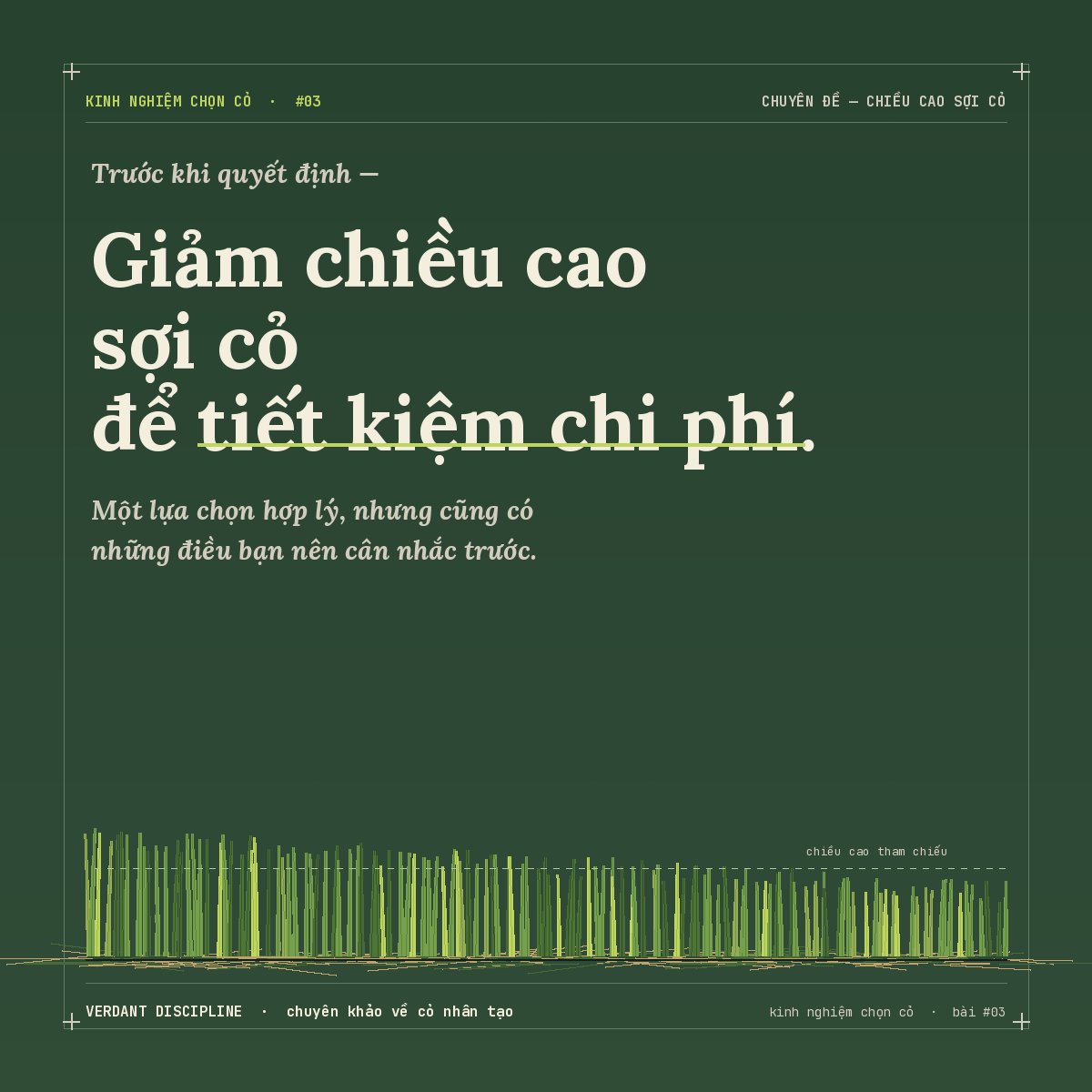 Chiều cao sợi cỏ và chi phí — Khi nào nên giảm, khi nào nên giữ? Góc nhìn theo chuẩn FIFA