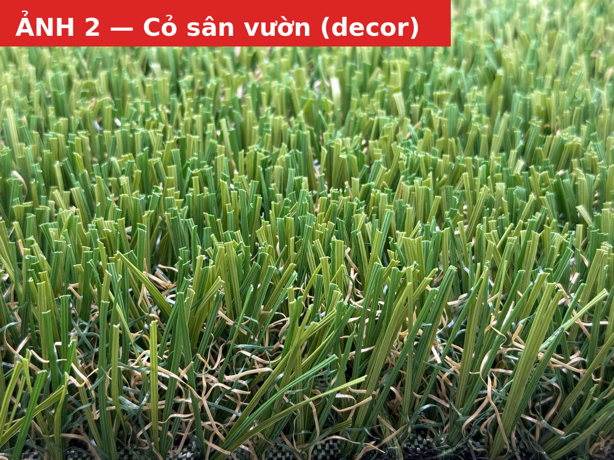 Cỏ nhân tạo sân vườn decor - đa màu có sợi nâu giả cỏ chết
